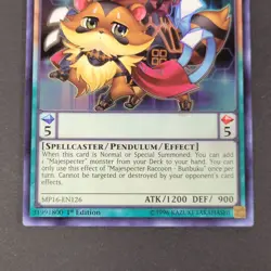 Yugioh TCG -1x Majespecter Raccoon Bunbuku - MP16-EN126 - 1st - Ultra Rare - NM - Image 5