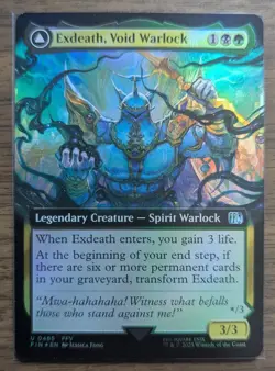 MTG Exdeath, Void Warlock Extended Art Foil from UB Final Fantasy NM - Image 1
