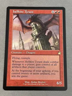 Hellkite Tyrant RVR 333 Rare Retro Frame Ravnica Remastered Dragon NM MTG - Image 1