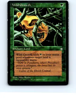 Wild Growth [x3] Green Common Ice Age MTG LP VG/VG+ - Image 1