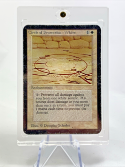 ALPHA - Circle of Protection: White - Played MTG Magic the Gathering Card - Image 1
