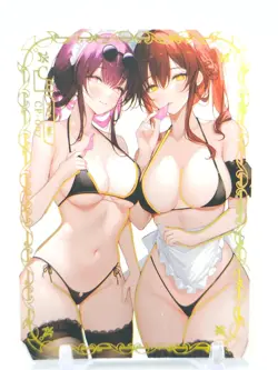 Key of The Moon & Stars - Anime Waifu Trading Card - Kafka & Himeko - Image 1