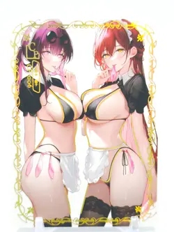 Key of The Moon & Stars - Anime Waifu Trading Card - Kafka & Himeko - Image 1