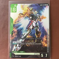 Gundam Card Game GD01 Newtype Rising GD01-024 LR Wing Gundam Zero - Image 1