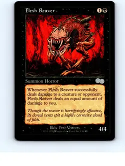 Flesh Reaver [x2] #136 Black Uncommon Urza's Saga MTG NP Near Mint or Better - Image 1