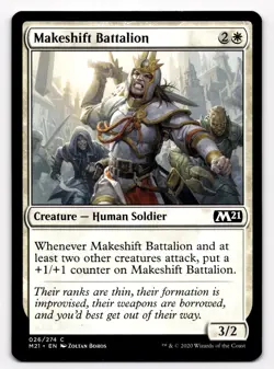 MTG Makeshift Battalion 026/274 M21 2021 Core Set Common - Image 1