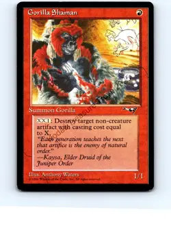 Gorilla Shaman (Holding Baby) #107 Common Alliances MTG NP Near Mint or Better - Image 1