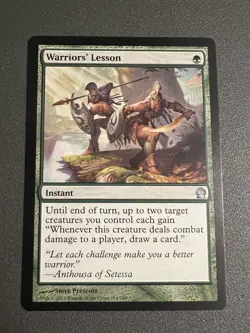 MTG - Warriors' Lesson - Theros - #184 - LP - Green - Regular - Image 1