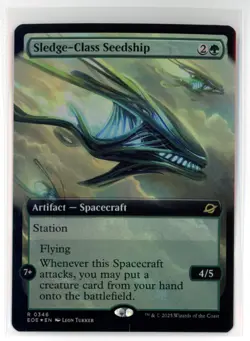 MtG EoE Sledge-Class Seedship #346 Extended Art FOIL - Image 1