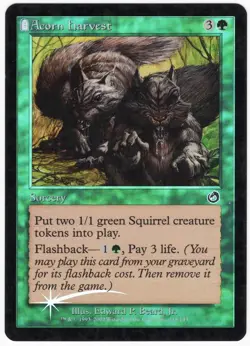 Acorn Harvest 2002 Torment FOIL Green Common Sorcery MTG LP AZ1 - Image 1