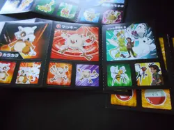 Pokemon Card Coris Promo Non Holo Sticker x4 Pikachu Meganium Ditto etc #3990 - Image 4