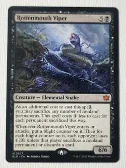 Magic The Gathering: MTG Rottenmouth Viper-Creature NF (BLB) Mythic 0107 - Image 1