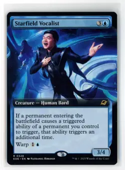 MtG EoE Starfield Vocalist #328 Extended Art Non-Foil - Image 1