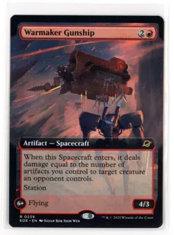 MtG EoE Warmaker Gunship #339 Extended Art Non-Foil - Image 1