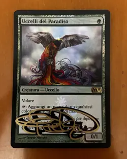 BIRDS OF PARADISE FOIL SIGNED TERESE NIELSEN mtg Magic The Gathering - Image 1