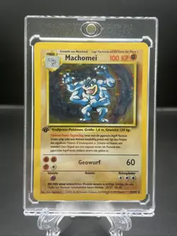 Machomei Pokemon Karte 8/102 - Base Set, Holo, 1. Edition, TCG - Image 1