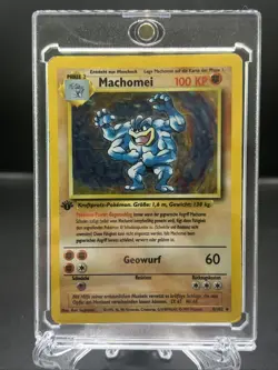 Machomei Pokemon Karte 8/102 - Base Set, Holo, 1. Edition, TCG - Image 1