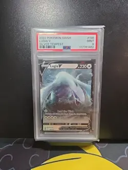 PSA 9 MINT Lugia V 138/195 Ultra Rare Pokemon SWSH Silver Tempest 2022 - Image 1