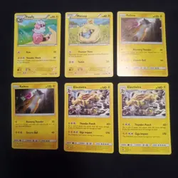 Lot Of Electric Type Pokemon Cards! Featuring Surfing Pikachu (See Pics & Descr) - Image 3