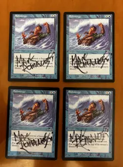 4x SUBMERGE SIGNED MARK ROMANOSKY MTG magic The Gathering - Image 1