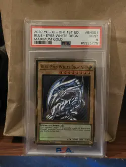 BLUE EYES WHITE DRAGON 2020 Yugioh 1st Edition - MAGO-EN001 Maximum Gold PSA 9 - Image 1
