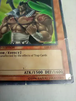 Yugioh Elemental Hero Wildheart Limited Edition GSE-EN001 Secret Rare HP Creases - Image 3