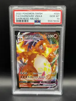 Charizard VMAX 020/189 Darkness Ablaze Pokemon Card PSA 10 - Image 1