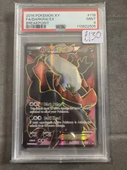 2016 DARKRAI EX POKEMON XY BREAKPOINT #118 FULL ART PSA 9 GRADED CARD 📈📈📈 - Image 1