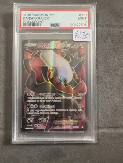2016 DARKRAI EX POKEMON XY BREAKPOINT #118 FULL ART PSA 9 GRADED CARD 📈📈📈 - Image 3