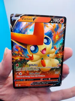 Victini V 021/163 Holo Ultra Rare Pokemon TCG Battle Styles Card NM Fresh Pull - Image 5