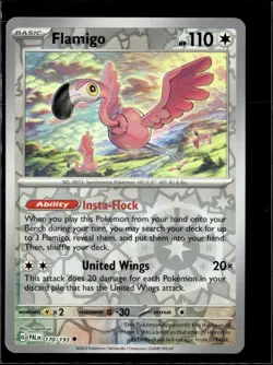 Pokemon Flamigo 170/193 Paldea Evolved Reverse Holo Uncommon 5 Card Lot LP - Image 1