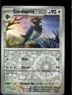 Pokemon Corvisquire 165/193 Paldea Evolved Reverse Holo Uncommon 5 Card Lot LP - Image 1
