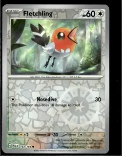 Pokemon Fletchling 163/193 Paldea Evolved Reverse Holo Common 5 Card Lot LP - Image 1