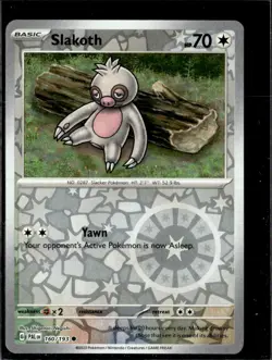 Pokemon Slakoth 160/193 Paldea Evolved Reverse Holo Common 5 Card Lot LP - Image 1