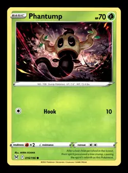 Pokemon TCG: Sword & Shield - Lost Origin Trading Card - Phantump - 016/196 - Image 1