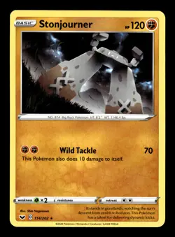 Pokemon TCG: Sword & Shield Base Set Trading Card - Stonjourner - 114/202 - Image 1