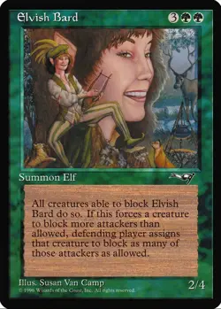 X 1 Elvish Bard NM Alliances MTG Magic The Gathering - Image 1