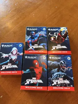 Sdcc 2025 Magic The Gathering MTG Marvel Spider-Man Welcome Deck Complete Set - Image 1