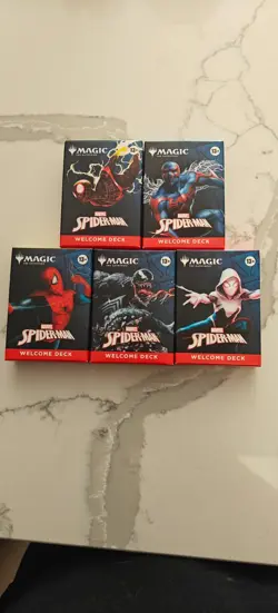 Sdcc 2025 Magic The Gathering MTG Marvel Spider-Man Welcome Deck Complete Set - Image 1