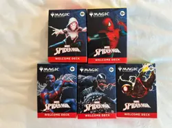 Sdcc 2025 Magic The Gathering MTG Marvel Spider-Man Welcome Deck Complete Set - Image 1