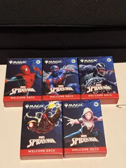 Sdcc 2025 Magic The Gathering MTG Marvel Spider-Man Welcome Deck Complete Set - Image 1