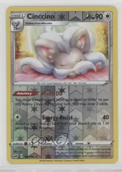 Cinccino Reverse Foil Pokemon Sword & Shield #147 u3f - Image 1