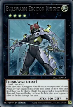 Evilswarm Exciton Knight - Silver Ultra Rare 1st Ed. BLC1-EN015 - NM - YuGiOh - Image 1