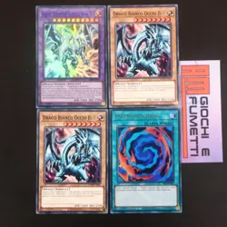LOTTO 4 CARTE DRAGO BIANCO OCCHI BLU in italiano YUGIOH rarita MISTE yu-gi-oh! - Image 1