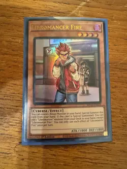 Yugioh! Libromancer Fire Mp23-En058 Ultra Rare 1st Ed Near Mint!! - Image 1