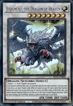 Judgment, The Dragon Of Heaven - Silver Ultra Rare 1st BLC1-EN046 - NM - YuGiOh - Image 1