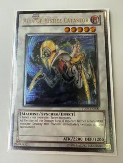 YUGIOH Ally of Justice Catastor Ultimate Rare TU07-EN000 - Image 1
