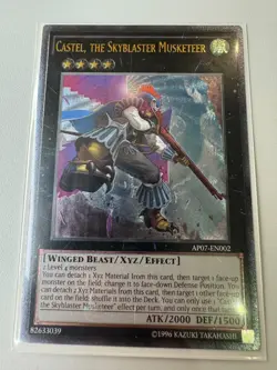 YUGIOH Castel, The Skyblaster Musketeer Ultimate Rare AP07-EN002 - Image 1
