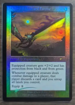 MTG Sword of Feast and Famine Foil Judge Promo NM - Image 1