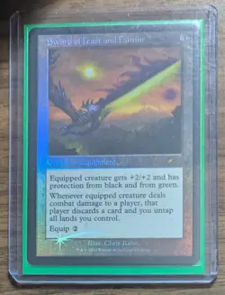MTG Sword of Feast and Famine Foil Judge Promo NM - Image 2